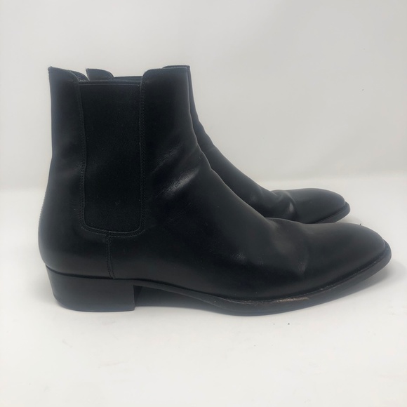 YSL YVES SAINT LAURENT Black Chelsea Ankle Boot 10 - Picture 4 of 10